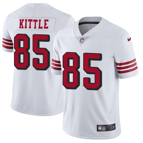 San Francisco 49ers Limited White Men George Kittle NFL Jersey 85 Rush Vapor Untouchable